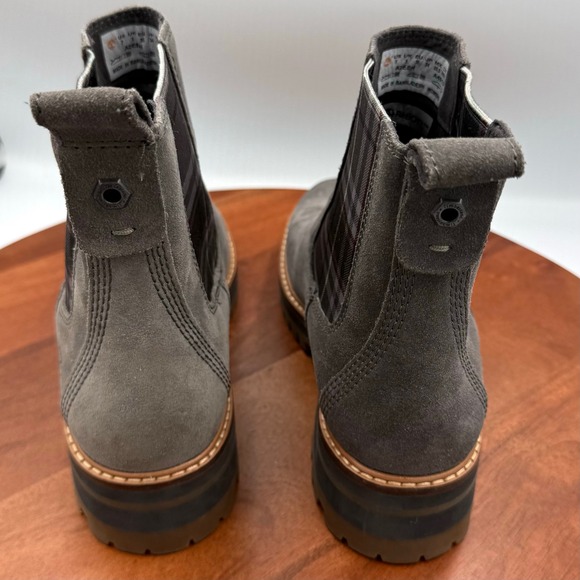 Timberland Courmayeur Valley Chelsea Boots Grey Suede Plaid A2EEH Grunge Women 7 - Picture 6 of 13